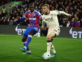 West Ham attacker Jarrod Bowen against Crystal Palace April 2026
