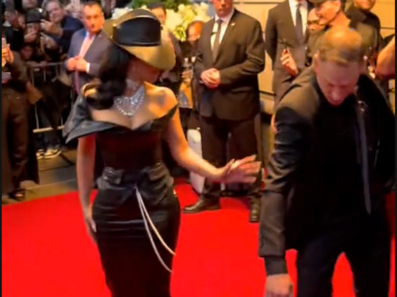 WATCH: Kim Kardashian narrowly avoids fashion mishap at Met