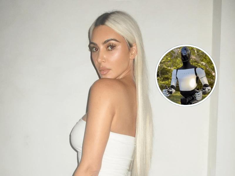 Kim Kardashian with blonde hair