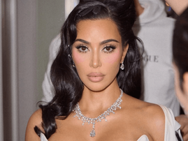 Kim Kardashian with glam makeup
