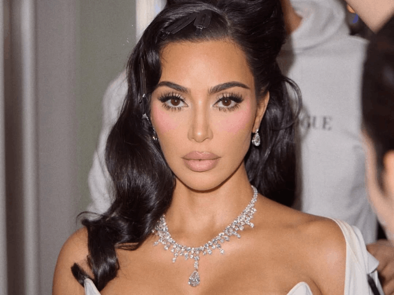 Kim Kardashian with glam makeup