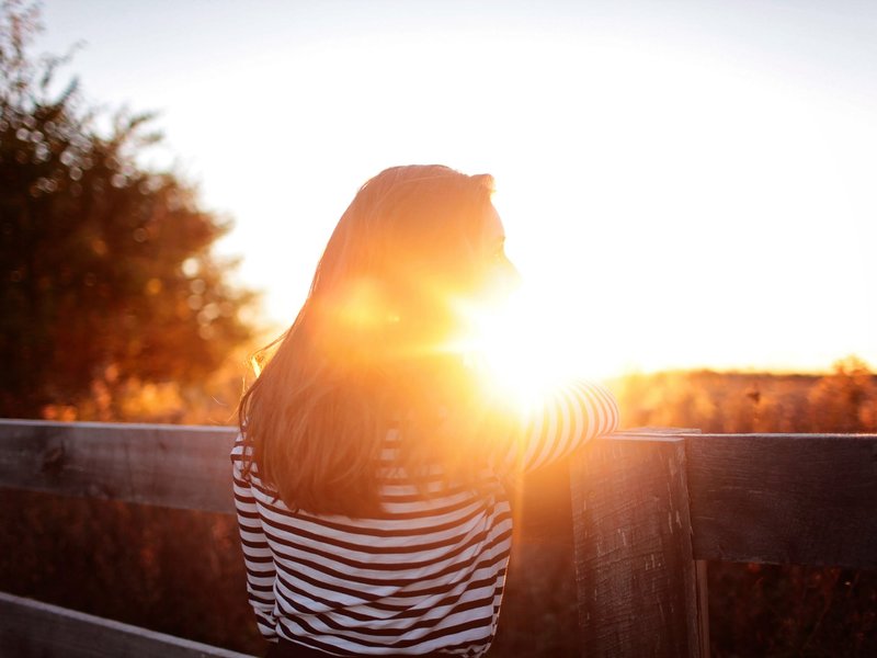 Lady Behind sunset