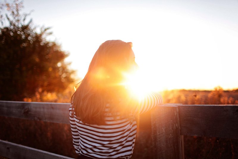 Lady Behind sunset