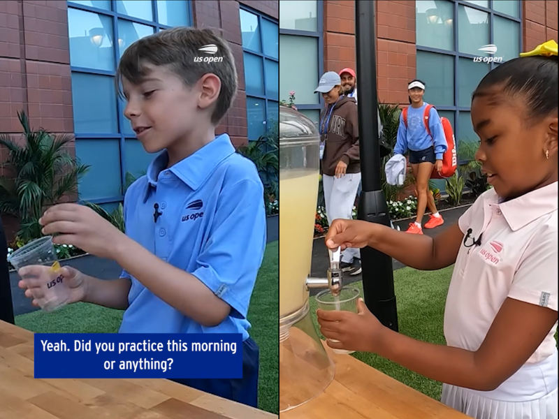 Lemonade stand run by kids steals spotlight at US Open