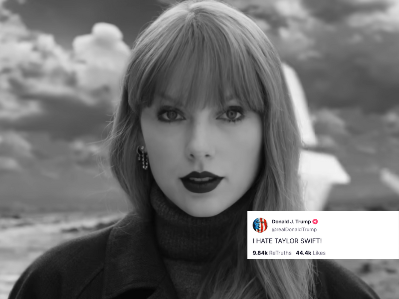 Taylor Swift wearing a wool turtleneck top and coat