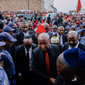 EFF leader Julius Malema outside East London Magistrates Court