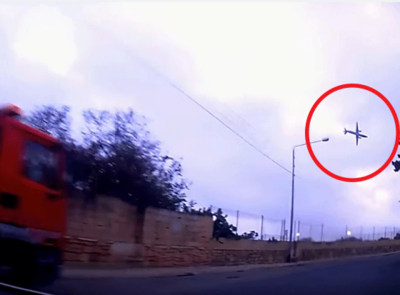 Probe as mystery plane crash caught on camera