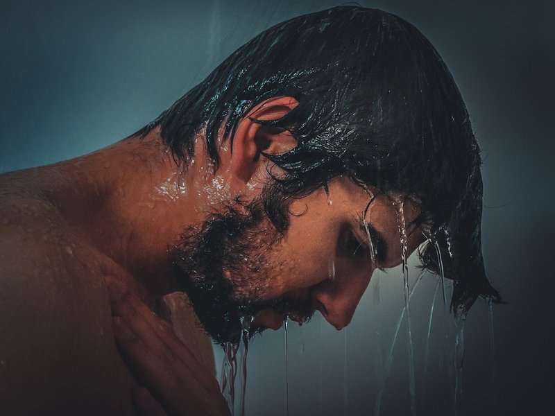 Man in bathroom