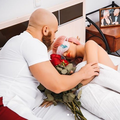 body builder and his doll