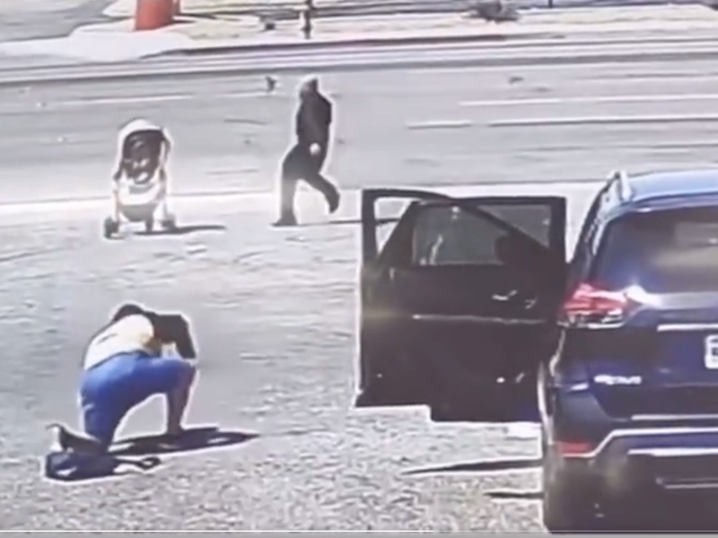 Man saves baby in stroller rolling into traffic