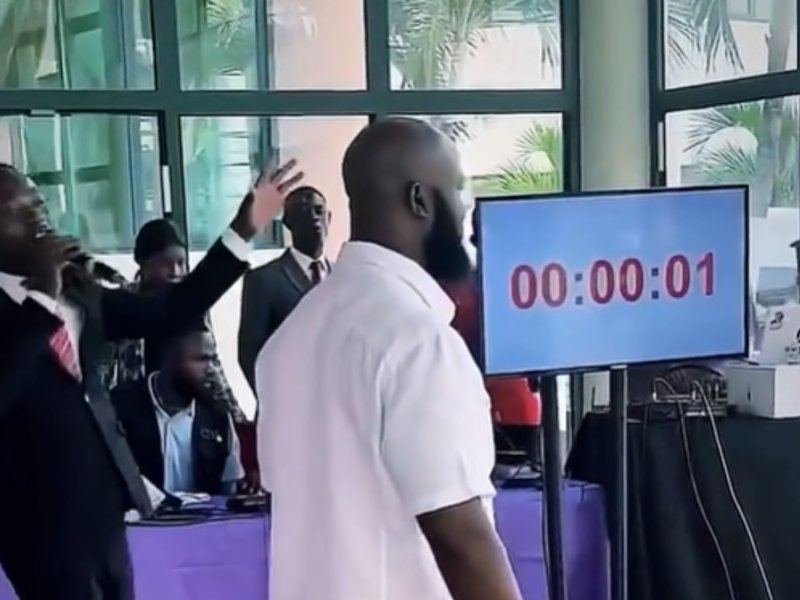Man standing competition