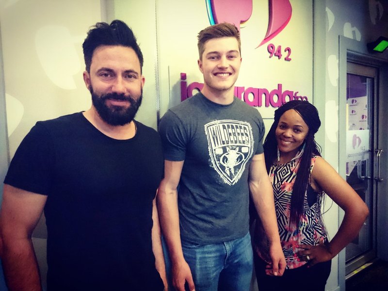 martin and tumi with Brendan peyper in studio