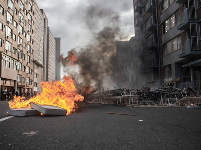 Mattresses set alight in Durban CBD