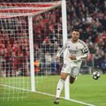 Real Madrid forward Kylian Mbappe scores a goal in Champions League
