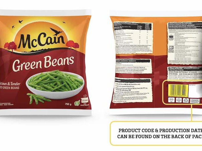 Mc Cain recalled products