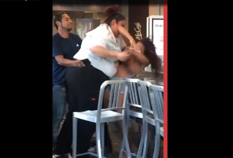 mcdonalds brawl