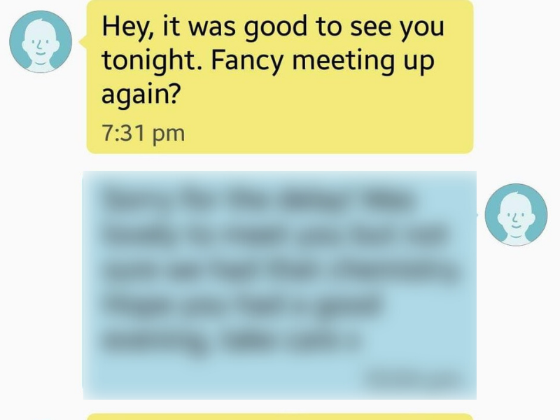 Man invoices woman for date