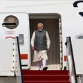 India Prime Minister Narendra Modi steps off his official plane