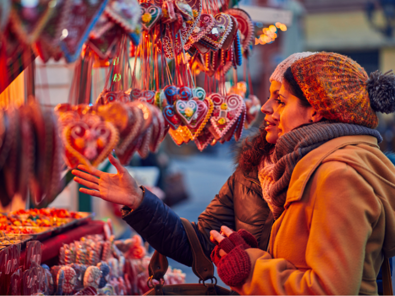 Ladies at a Christmas market