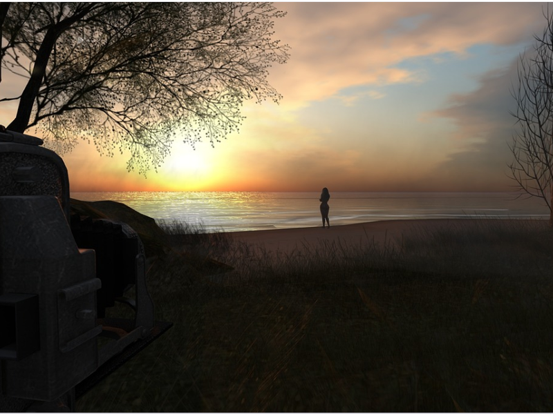 nudist at dusk