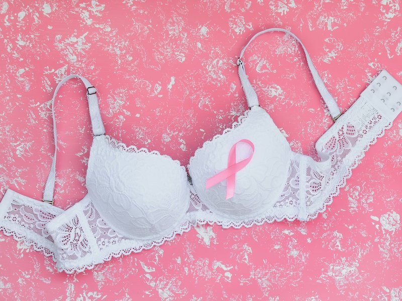 Bra with breast cancer awareness