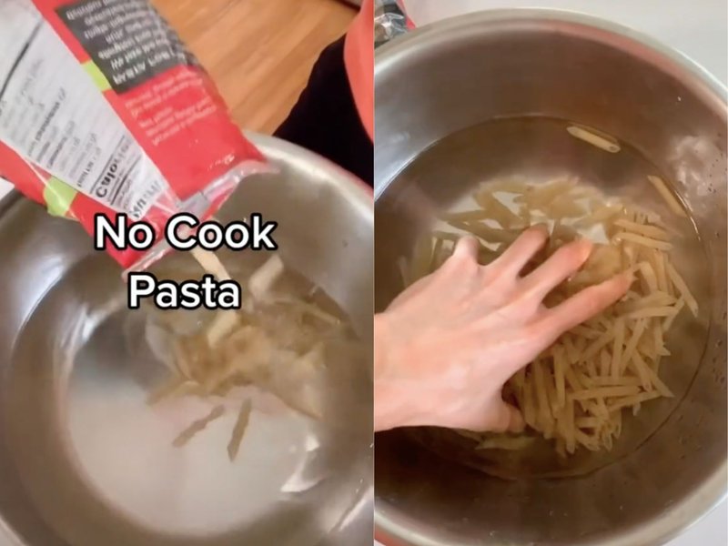 No cook pasta TikTok recipe