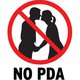 no PDA sign