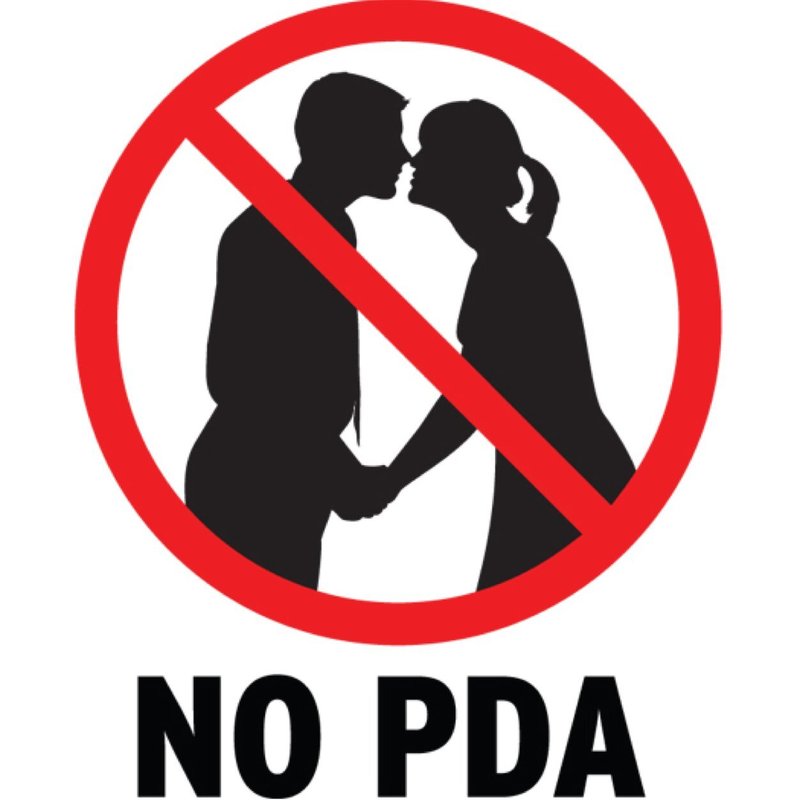 no PDA sign