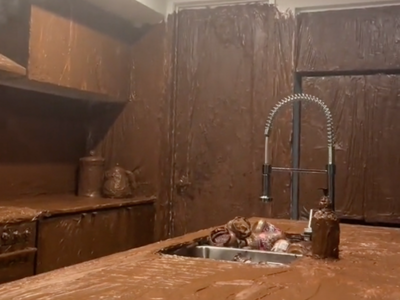 Nutella covered kitchen