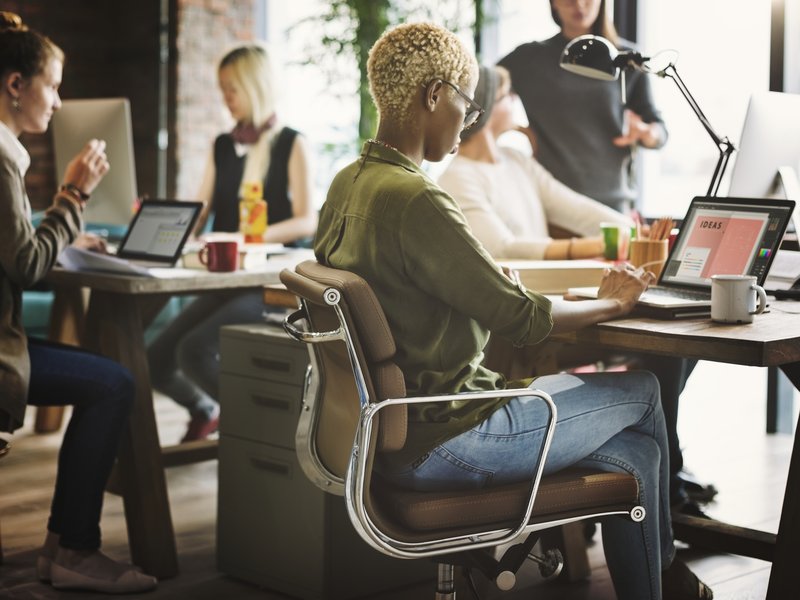 Women working in office