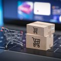 online shopping with boxes