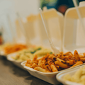 pasta and spaghetti in takeaway food packages