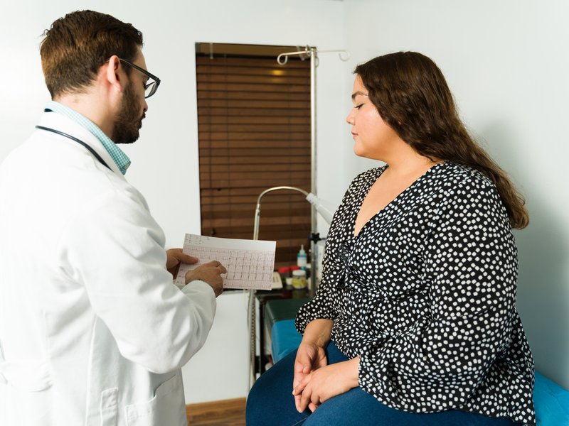 Patient with doctor
