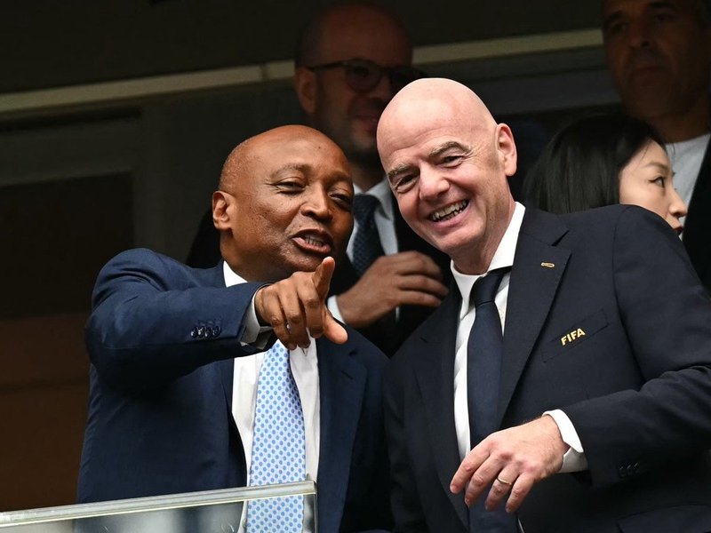 CAF president Patrice Motsepe and FIFA president Gianni Infantino