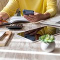 Woman settling finances