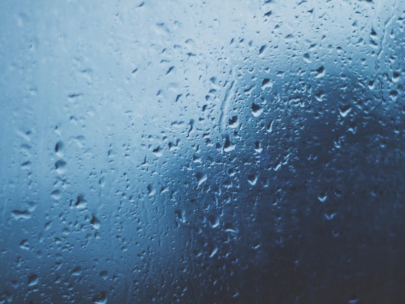 water on window