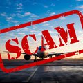 Scam alert over image of plane