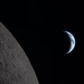 Earth drawing closer to passing behind the Moon