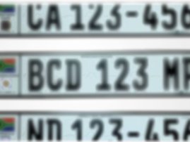 Number plate changes