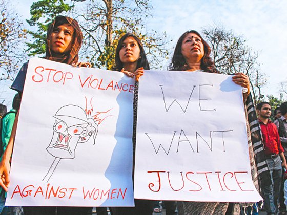 Protest against violence towards women
