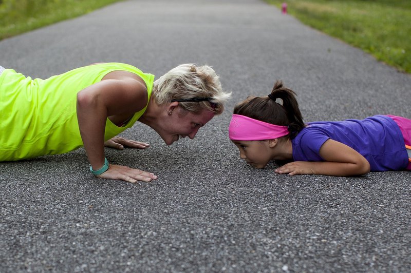 mom and daughter training