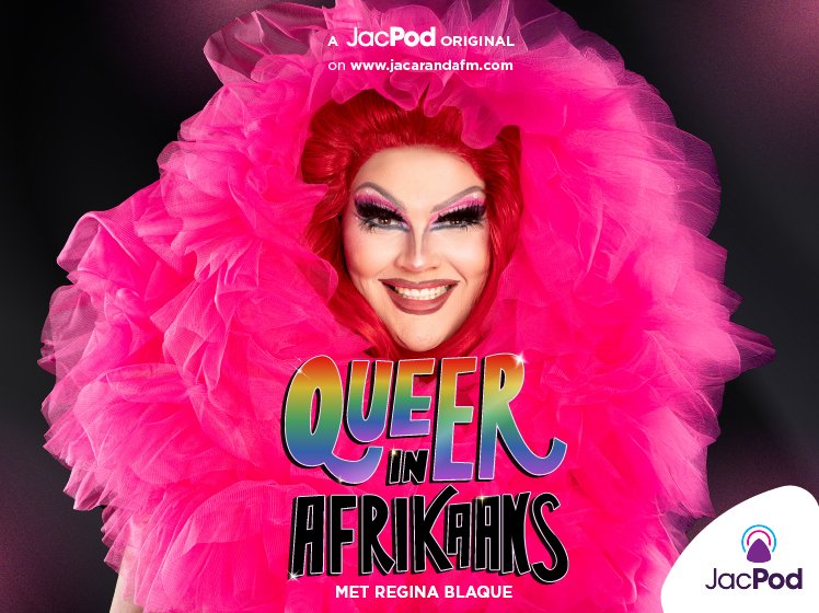Regina Blaque on the cover of Queer in Afrikaans