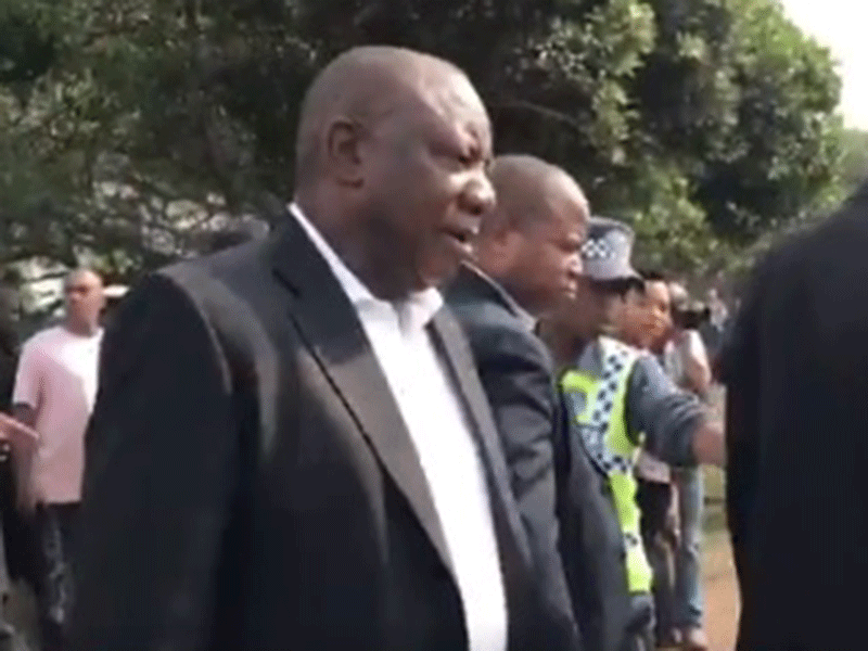 Cyril Ramaphosa makes a stop in Toti following KZZN