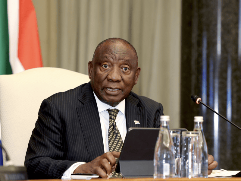 President Cyril Ramaphosa at meeting of National Water Crisis Committee