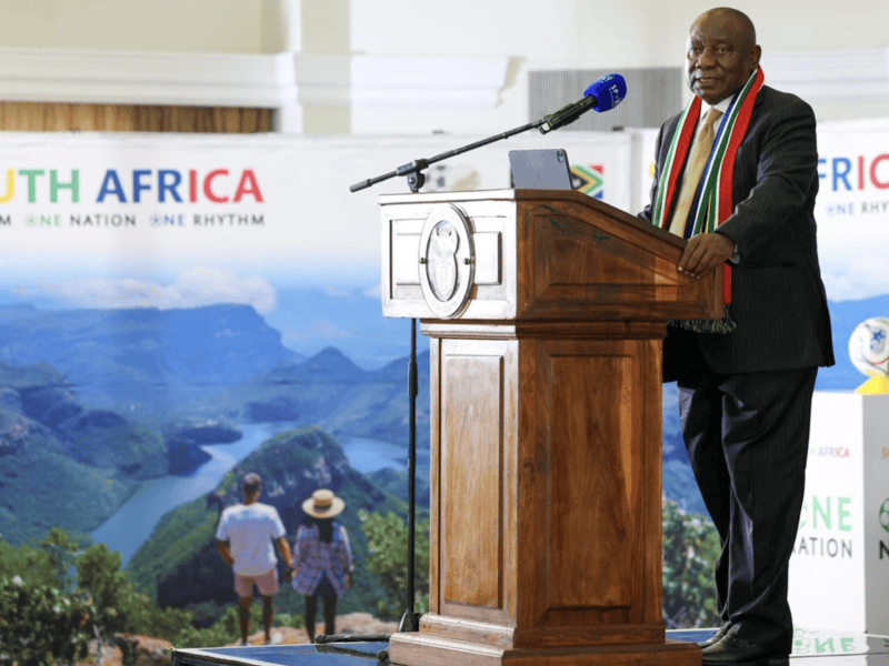 President Cyril Ramaphosa at South Africa 2026 World Cup announcement