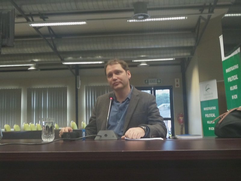 Dr. Richard Pithouse speaking at Moerane Commission of Inquiry