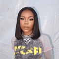 RnB singer Elaine styles her hair in a straight bob