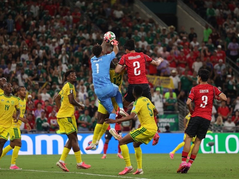 Bafana Bafana captain Ronwen Williams against South Korea in 2026 World Cup