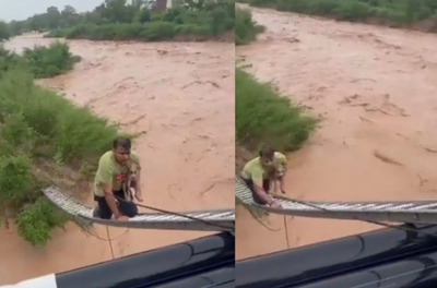 A hero: Man risks life to rescue dog trapped in raging waters | East ...