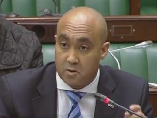 Shaun Abtahams in Parliament